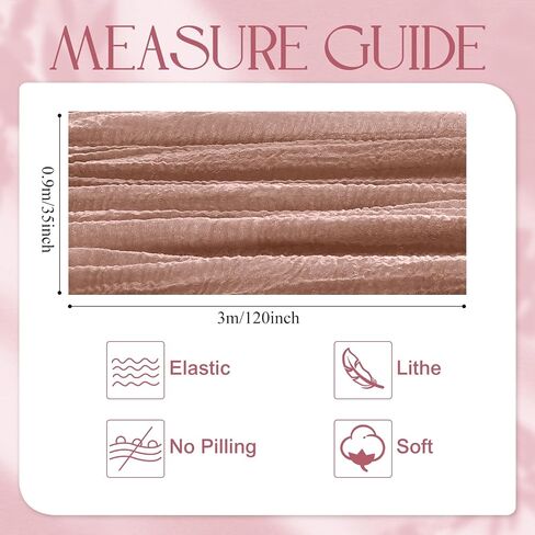 Cheesecloth Table Runner Blushing Pink 1Pcs Boho Gauze Table Runners 10FT Cheese Cloth Long Sheer Rustic Table Runner for Party Wedding Bridal Shower Decor in Saudi Arabia