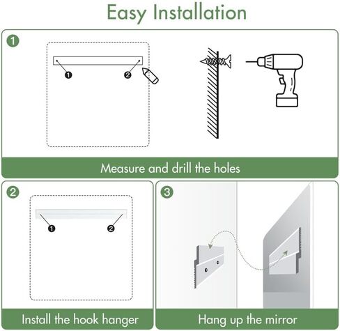 DONGFANG Frameless Mirror, Rectangle Bathroom Mirror for Wall 18'' x 24'', Upgraded Shatter-Proof Mirror for Over Sink, Bathroom Vanity, Entryway, Living Room, Gym (Hanging Horizontal or Vertical) in Saudi Arabia