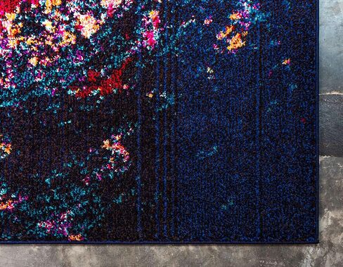 Unique Loom Estrella Collection Abstract, Gradient, Modern, Sunburst, Distressed Area Rug, 5 x 8 ft, Multi/Brown in Saudi Arabia