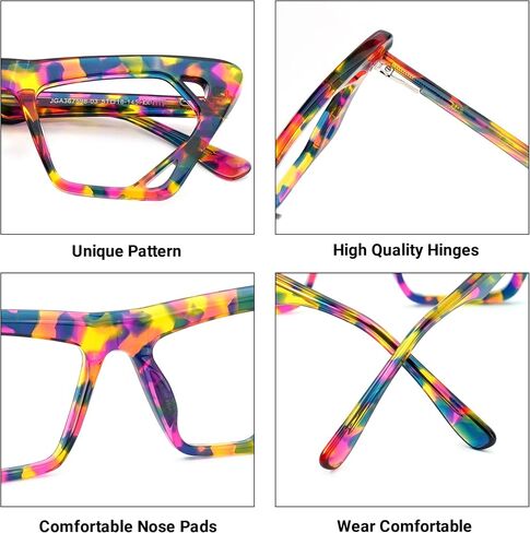 VOOGLAM Cateye Blue Glasses for Women Anti Eyestrain Dry Eyes Computer Phone TV Eyewear Cadogan in Saudi Arabia