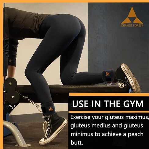 أشرطة الكاحل لآلات الكابلات (زوج) من أجل الركلات، من النيوبرين المريح القابل للتعديل وحلقات مزدوجة على شكل حرف D، مرفق كابل صالة الألعاب الرياضية بحزام الكاحل من أجل تدريبات الغلوت، وتمديدات الساق وتمارين الجزء السفلي من الجسم in Kuwait