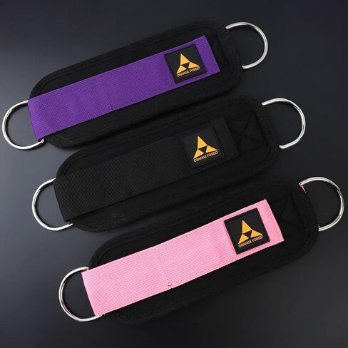 أشرطة الكاحل لآلات الكابلات (زوج) من أجل الركلات، من النيوبرين المريح القابل للتعديل وحلقات مزدوجة على شكل حرف D، مرفق كابل صالة الألعاب الرياضية بحزام الكاحل من أجل تدريبات الغلوت، وتمديدات الساق وتمارين الجزء السفلي من الجسم in Kuwait