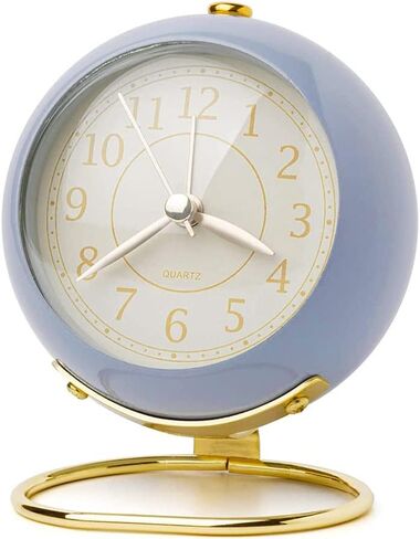 Analog Alarm Clocks, Retro Small Metal Table Clock Silent Non-Ticking Desk Clock Battery Operated with Backlight for Living Room Bedroom Office Kids Kitchen Besides Desktop in Saudi Arabia