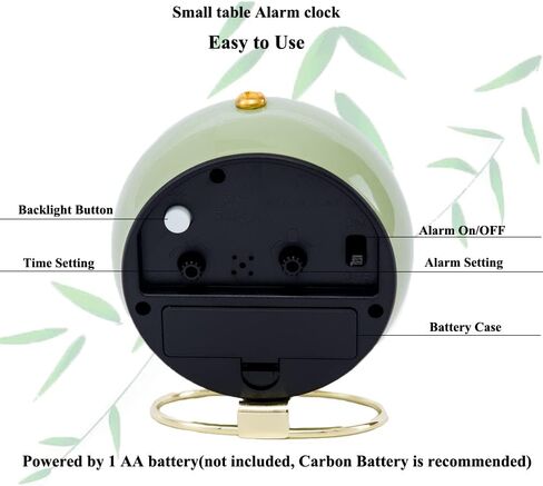 Analog Alarm Clocks, Retro Small Metal Table Clock Silent Non-Ticking Desk Clock Battery Operated with Backlight for Living Room Bedroom Office Kids Kitchen Besides Desktop in Saudi Arabia