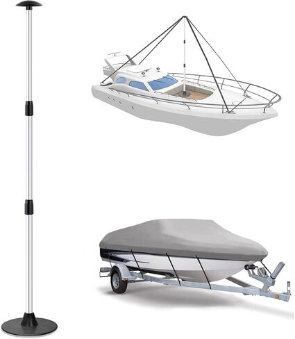 SANLIKE Boat Cover Support Pole,Adjustable Telescoping Aluminum Boat Tarps Pole for Jon Boat Pontoon Boat Cover Support Pole System Bimini Tops Marine Grade,Boat Tarps Pole Prevent Water Accumulation in Saudi Arabia
