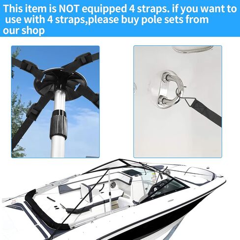 SANLIKE Boat Cover Support Pole,Adjustable Telescoping Aluminum Boat Tarps Pole for Jon Boat Pontoon Boat Cover Support Pole System Bimini Tops Marine Grade,Boat Tarps Pole Prevent Water Accumulation in Saudi Arabia