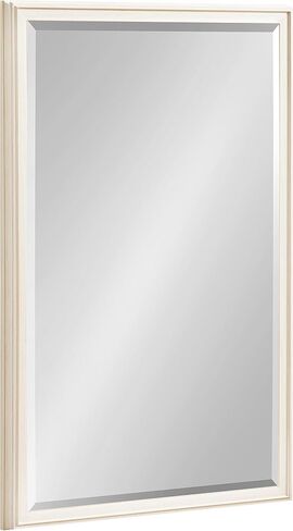 Kate and Laurel Oakhurst Traditional Rectangular Wall Mirror, 18 x 24, Soft White, Distressed Vintage Rectangle Vanity Mirror for Use as Bathroom Mirror for Over Sink or Refined Entryway Mirror in Saudi Arabia