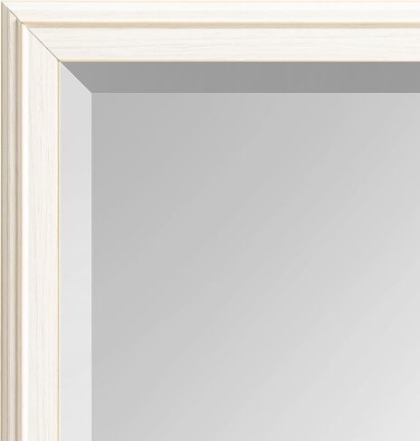 Kate and Laurel Oakhurst Traditional Rectangular Wall Mirror, 18 x 24, Soft White, Distressed Vintage Rectangle Vanity Mirror for Use as Bathroom Mirror for Over Sink or Refined Entryway Mirror in Saudi Arabia