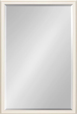 Kate and Laurel Oakhurst Traditional Rectangular Wall Mirror, 18 x 24, Soft White, Distressed Vintage Rectangle Vanity Mirror for Use as Bathroom Mirror for Over Sink or Refined Entryway Mirror in Saudi Arabia