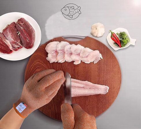 Cutting Gloves, 2 Pairs of Cut Resistant Gloves Food Grade, Kitchen Gloves for Cutting, Oyster Shucking, Fish Fillet Processing, Carving Wood and Gardening(Medium) in Saudi Arabia