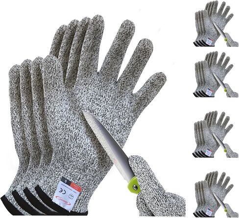 Cutting Gloves, 2 Pairs of Cut Resistant Gloves Food Grade, Kitchen Gloves for Cutting, Oyster Shucking, Fish Fillet Processing, Carving Wood and Gardening(Medium) in Saudi Arabia