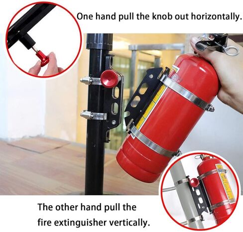 New Multi-purpose Aluminum Adjustable Fire Extinguisher Holder Mount with 8 Clamps(4 pcs extra adjustable rings for spare using) Compatible with for Jeep Wrangler UTV Polaris RZR Ranger in Saudi Arabia