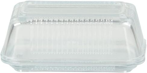 طبق زبدة زجاجي من هوم بيزكس، شفاف in Kuwait