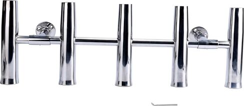 Amarine Made 5 Tube Adjustable Stainless Rocket Launcher Rod Holders , Can Be Rotated 360 Deg in Saudi Arabia