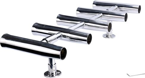 Amarine Made 5 Tube Adjustable Stainless Rocket Launcher Rod Holders , Can Be Rotated 360 Deg in Saudi Arabia
