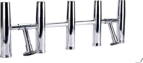 Amarine Made 5 Tube Adjustable Stainless Rocket Launcher Rod Holders , Can Be Rotated 360 Deg in Saudi Arabia