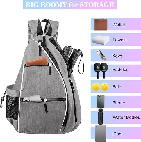 Pickleball Tennis Bag Backpack for Men Women - Sports Crossbody Franklin Pickle Ball Tennis Travel Sling Bag in Saudi Arabia