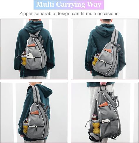Pickleball Tennis Bag Backpack for Men Women - Sports Crossbody Franklin Pickle Ball Tennis Travel Sling Bag in Saudi Arabia