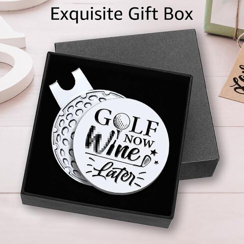 Golf Now Win Later Golf Ball Marker with Magnetic Hat Clip, Funny Golf Accessories and Golf Gifts for Men Women Dad Grandpa Uncle, Birthday for Golfer Golf Lovers Golf Fan in Saudi Arabia