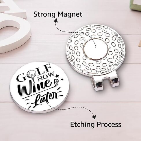 Golf Now Win Later Golf Ball Marker with Magnetic Hat Clip, Funny Golf Accessories and Golf Gifts for Men Women Dad Grandpa Uncle, Birthday for Golfer Golf Lovers Golf Fan in Saudi Arabia