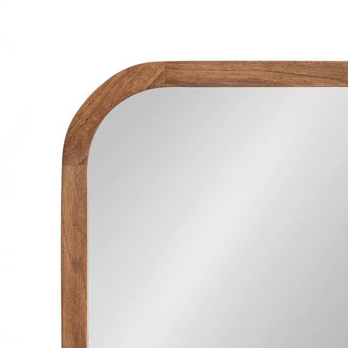 Kate and Laurel Hutton Modern Rounded Rectangle Wall Mirror, 24 x 36, Natural Rustic, Decorative Farmhouse Rectangular Wall Decor for Bathroom Mirror for Over Sink in Saudi Arabia