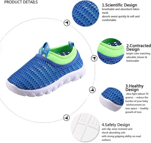 CIOR Toddler Kids Water Shoes Breathable Mesh Running Sneakers Sandals for Boys Girls Running Pool Beach in Saudi Arabia