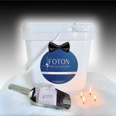Foton Pearled Candle 18 Oz - Tailored Tux Masculine Men's Perfume Scented Non Toxic Luxury Long Lasting Powder Pearl Candles up to 120 Hours - Refillable Candle Sand with 30 Wicks for Candle Making in Saudi Arabia