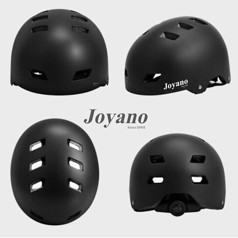 Joyano® خوذة دراجة للأطفال / الشباب خوذة طفل صغير 3-8 سنوات معدات حماية رياضية قابلة للتعديل خوذة ركوب الدراجات للأطفال مع منصات الركبة وسادات الكوع واقيات المعصم خوذة تزلج للشباب (أسود) in Kuwait