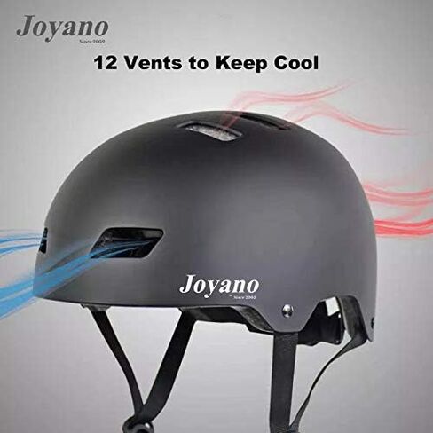 Joyano® خوذة دراجة للأطفال / الشباب خوذة طفل صغير 3-8 سنوات معدات حماية رياضية قابلة للتعديل خوذة ركوب الدراجات للأطفال مع منصات الركبة وسادات الكوع واقيات المعصم خوذة تزلج للشباب (أسود) in Kuwait