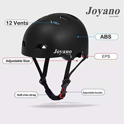 Joyano® خوذة دراجة للأطفال / الشباب خوذة طفل صغير 3-8 سنوات معدات حماية رياضية قابلة للتعديل خوذة ركوب الدراجات للأطفال مع منصات الركبة وسادات الكوع واقيات المعصم خوذة تزلج للشباب (أسود) in Kuwait