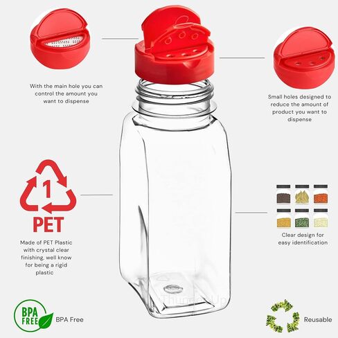 Parmesan Cheese Shaker 32 Oz, Cheese Shaker Plastic, Grated Cheese Shaker for Pizza, Parm Cheese Shaker, Spice Shakers with Holes and Lids, Pepper Shaker, Spice Shaker (Black) in Saudi Arabia