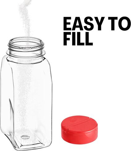 Parmesan Cheese Shaker 32 Oz, Cheese Shaker Plastic, Grated Cheese Shaker for Pizza, Parm Cheese Shaker, Spice Shakers with Holes and Lids, Pepper Shaker, Spice Shaker (Black) in Saudi Arabia
