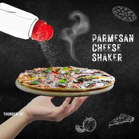 Parmesan Cheese Shaker 32 Oz, Cheese Shaker Plastic, Grated Cheese Shaker for Pizza, Parm Cheese Shaker, Spice Shakers with Holes and Lids, Pepper Shaker, Spice Shaker (Black) in Saudi Arabia