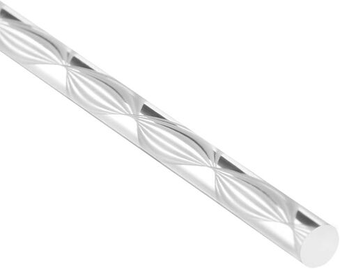 uxcell Acrylic Round Rod,1/4 Diameter 10 Inch Length,Spiral White Line,Solid Plastic PMMA Bar Stick 2pcs in Saudi Arabia
