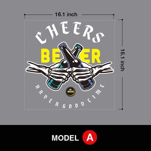 Karaoke Bar Window Decoration Decals, Beer Deer Anti-Collision Sticker Window Clings, for Restaurant Stickers Interior Party Decorations Wine for Food Truck (16.1x16.1 A) in Saudi Arabia