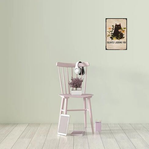 Cat Silently Judging Metal Sign Retro Decor Home Kitchen Bar Cafe Club Cave Wall Decor Funny Cat Tin Sign 12 x 8 Inch in Saudi Arabia