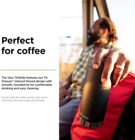 Klean Kanteen TK Wide 12 Oz Black in Saudi Arabia