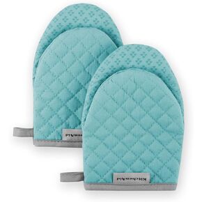KitchenAid Asteroid Mini Oven Mitt, 5.5"x8", Charcoal Grey 2 Count