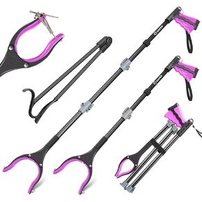 Saker 2pack Grabber Reacher Tool Set-32"Grabber Tool with 360 Rotating Head,Extra Long for Easy Pickup - Trash Grabber Tool