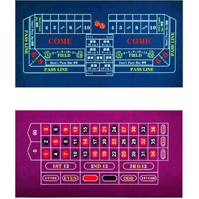 BALIKEN 36 x 72 Inches Roulette Table & Craps Table Top Casino Felt Professional Grade Mat