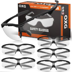 6 Pack Tinted Safety Glasses for Men Women, Safety Goggles ANSI Z87.1 Protective Eyewear Scratch Resistant Eye Protection