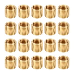 PATIKIL M10xM6x15mm Thread Reducing Nuts Insert, 20 Pcs Male to Female Fine Thread Adapter Repair Insert Pipe Fitting Screw Sleeve Reducer for Pendant Light