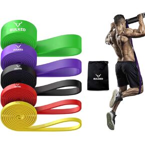 Resistance Band Set, Pull Up Assist Bands - Stretch Resistance Band Exercise Bands for Men and Woman Resistance Training, Physical Therapy, Home Workouts and Carry Bag Included