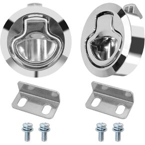 2 PCS Boat Slam Latch 2" Lift Handle Deck Hatch Marine Grade Stainless Steel Zinc Alloy Flush Latches Boat Hardware