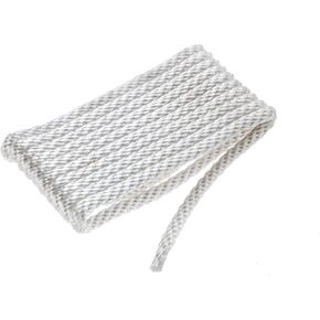 Attwood 11737-7 Solid-Braided MFP Dock Line, White, Multifilament Polypropylene, 3/8-Inch Thick, 15 Feet Long, Bare Ends
