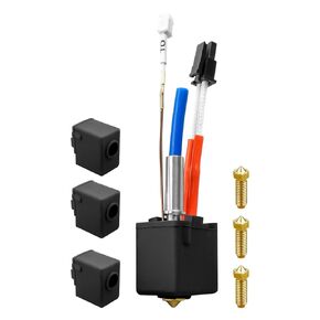 Hot End Kit Fit for Kobra 2/2 Plus/Max/2 Pro/2 Neo, Hotend Hot End Print Head Extruder Kit with Extra 3 Nozzles and 2 Printer Silicone Socks, 3D Printer Parts