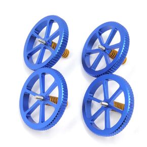 Zeberoxyz 4PCS Aluminum Hand Twist Leveling Nut Diameter60mm with 4PCS Hot Bed Die Spring with 4PCS M4x40mm Screws for Creality 3D Printer CR-10/Ender-3/Ender 3 Pro/Ender 5 (Diameter 60mm-Aluminum)