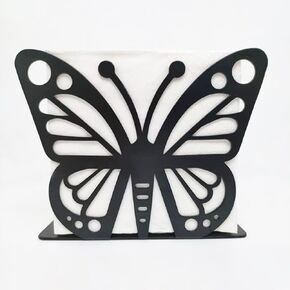 Napkin Holder for Table, Black Cast Iron Napkins Holder For Dinner Table Home Kitchen Restaurant Picnic Party (Butterfly)