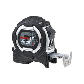 TAJIMA GS-Lock Tape Measure - 16ft x 1in Tape Measure with Compatible Clip & Dual Magnetic Power - GS-SC16BW