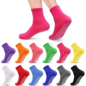 12 pairs pilate socks yoga socks grippy socks Non slip socks woman with Hospital socks solid color bulk Ankle for home workout